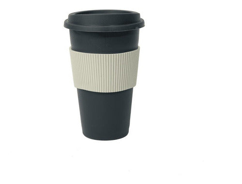 Thermal Coffee Tumbler with Snap-on Lid and Silicone Band - BPA Free 3
