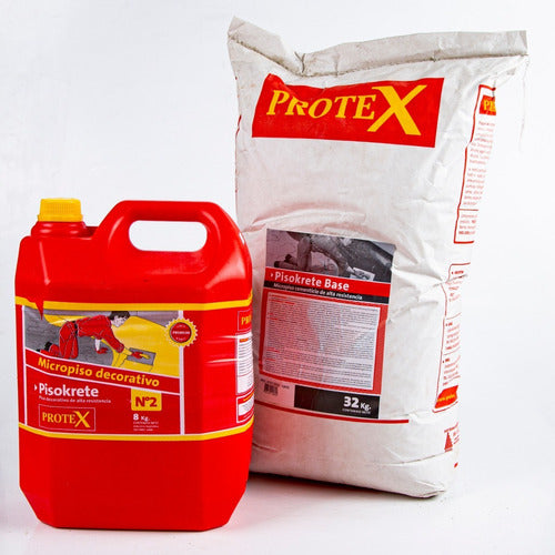 Protex Pisokrete Base Niveladora Micropiso Gris Cemento 40kg 1