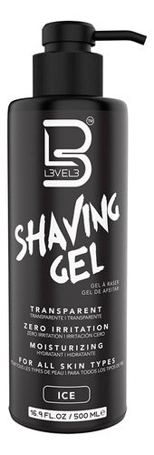 Level 3 Shaving Gel Afeitar Hidratante Barberia Ice 500ml 6c 0