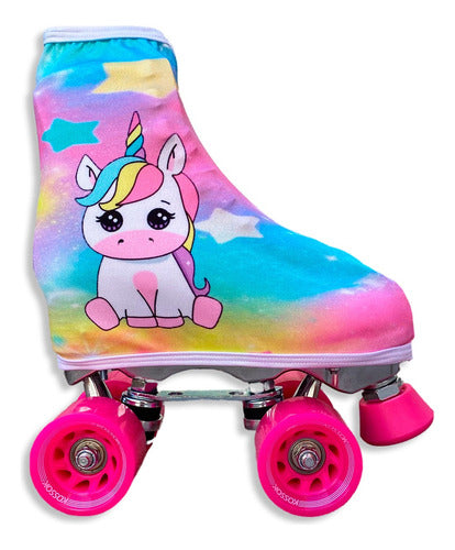 Vale Doble Cubre Patines Artisticos - Unicornio - Cubre Botas De Lycra 0