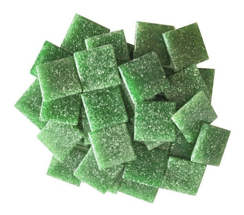 Imported Green Venetian Glass Tiles A42 Mosaic Bag 1/2 Kilo 0