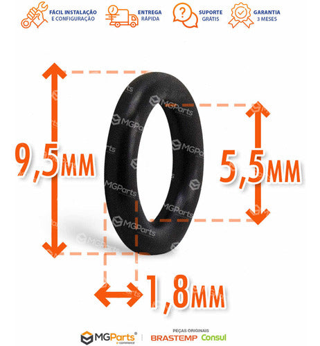 Kit 20 Oring Vedação Saída Válvulas Fogão Brastemp Original 2