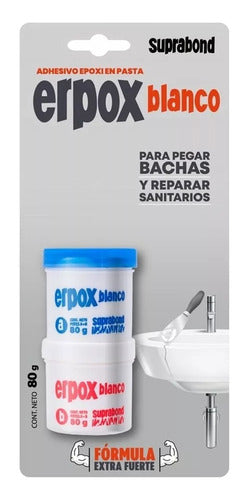 Nuevo Adhesivo Suprabond Erpox Blanco Bachas Y Sanitarios 80 0