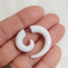 Acrylic Steel Spiral Fake Expander Horn Earrings Piercing 3-4 cm 45