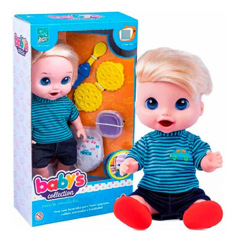 Muñeco Con Comidita Super Toys. Incluye Masa Y Pañal. Mpuy 0