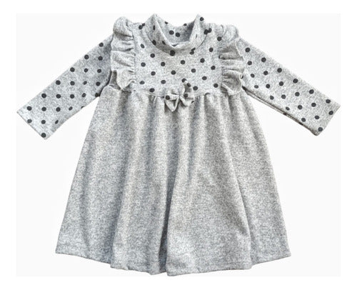 Watana Kids Vestido Boho Lunares Abrigado Lanilla Invierno Bebe Niña 0