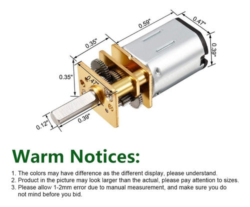 Eilumduo Mini Motor 3v 30rpm 2 Unidades 1