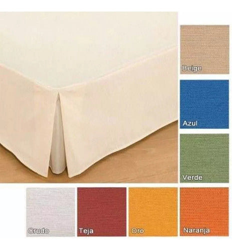 King Size Bed Skirt 2.00 x 2.00 Meters Toblanc + Various Colors 1
