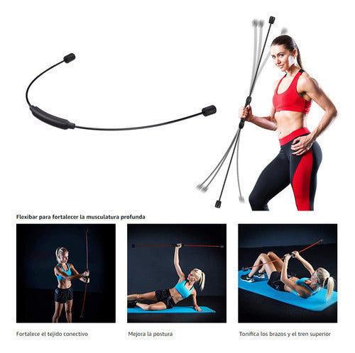 Flexi Bar Barra Vibradora Entrenamiento Abdominales Espalda 1