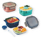 Square Lunchbox with Divider, Sauce Container, and Tray Belgrano 8