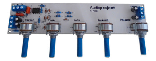 Stereo Preamplifier with Treble, Mid, Bass, Volume, and Balance Controls - Audioproject 1