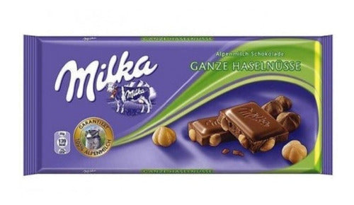 Milka Hazelnut Chocolate Tablet 100g 0