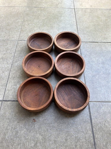 Set X6 Cazuela Plato Algarrobo Locro Humita Madera  15 X 5cm 2