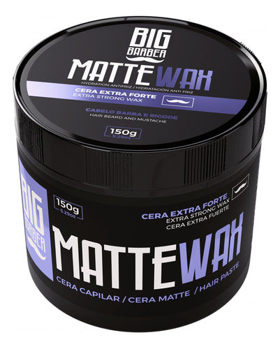 Cera Modeladora Matte Wax Big Barber 150g Seca Fardo 15 Unid 1