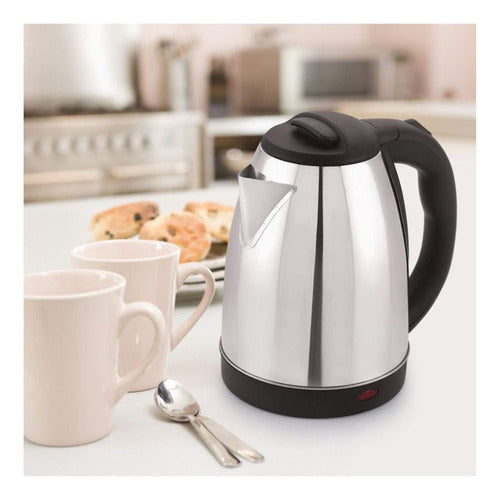 Electric Kettle Metal Jug 2L Auto Cut-Off Stainless Steel 1