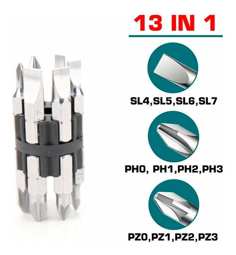 Destornillador 13 En 1 Industrial Total Tacsd30136 2