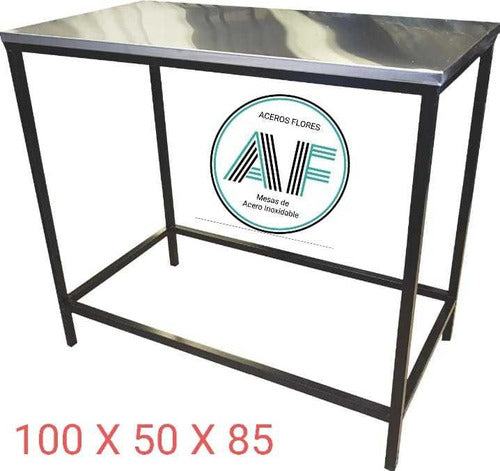 Aceros Flores Stainless Steel Table 100 X 50 X 85 0