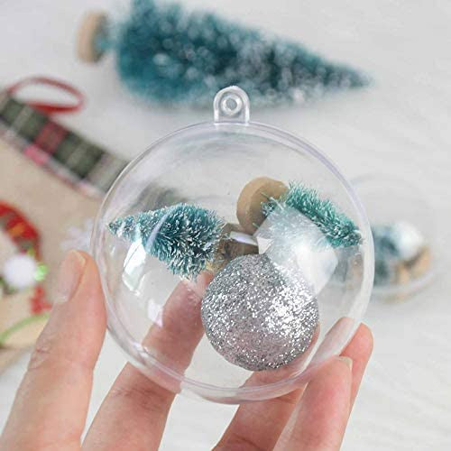 Zuokemy 20 Decorative Fillable Clear Plastic Balls 60mm 4