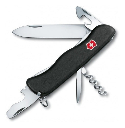 Victorinox Nomad Black Pocket Knife 11 Uses + Leather Case 1