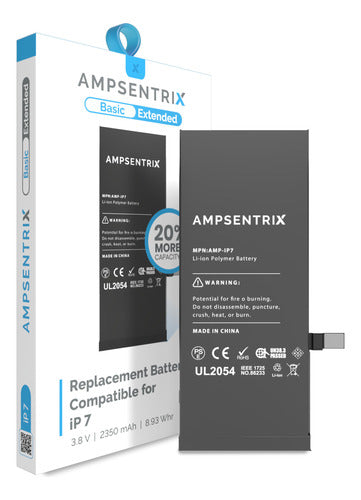 Ampsentrix Battery Compatible with iPhone 7 Cap Exten +20% 0