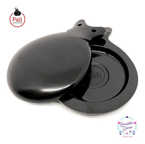 Pali Castanets Double Resonance Black Fiber with Case 1