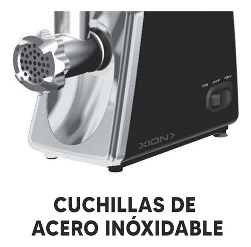 Picadora De Carne Xion 3 Cortes 1400 W Cuchillas Inox Dimm 4