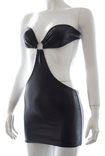 Different Touch Sexy Vinyl Strapless Adjustable Dress Lingerie Women 2