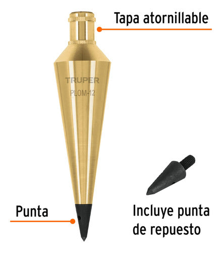 Plomada Albañil Nivelación 340gr Truper 1