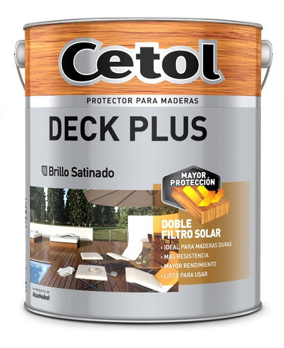 Cetol Deck Plus Exterior 4 Lt Satin Finish Wood Stain Natural Impregnating 0