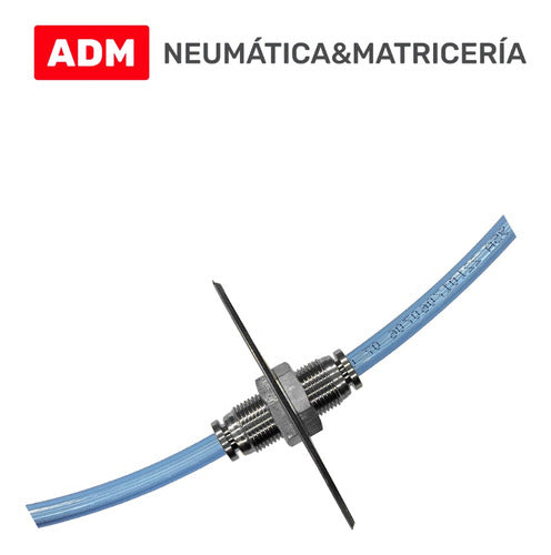 ADM Pneumatic Pass-Through Connector 6mm - Pack of 5 Units 1