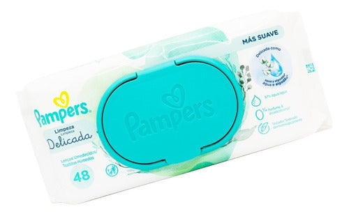 Pampers Kit X12 Toallitas Húmedas Limpieza Delicada Bebés 2