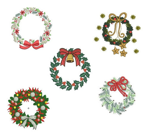 Embroidery Machine Design Matrices Christmas Wreath Xmas 0