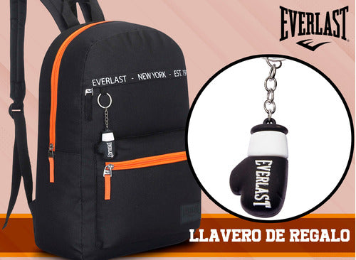 Everlast New York Notebook Backpack with Boxing Glove Keychain 26