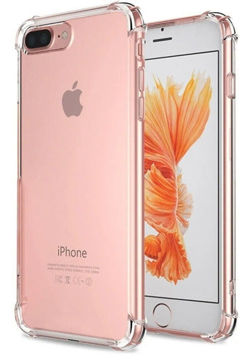 TELECER Transparent Antishock Case and Glass Protector for iPhone 6 6s 0