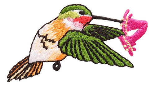 Wright Products Colorful Hummingbird Applique Iron-On Patch 0