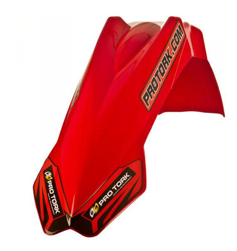 Guardabarro Delantero Moto Mx2 Rojo 0