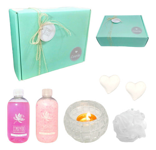 Relaxation Spa Box Gift Set with Rose Aroma - Experience Pure Bliss - Kit Relax Caja Regalo Box Spa Rosas Set Zen Aroma N61 Relax