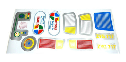 Rotoys Calcos Rotoys Repuestos Para Autos Stiker Planeta Juguete 0