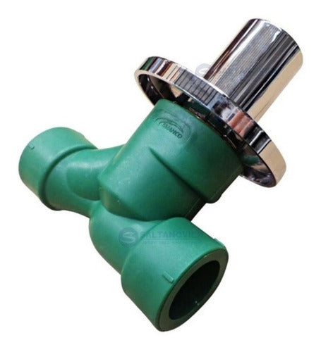 Llave De Paso Agua Amanco 20mm C/campana Fusion Verde 1