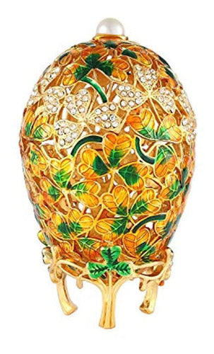 Qifu Fabergé Style Hand-Painted Egg with Hinges Box 1