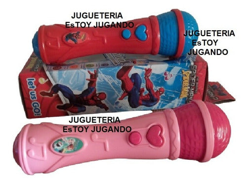 Micrófono Hombre Araña Amplifica Voz Música Juguete Cybermon 2