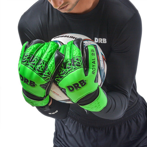 DRB Royal 23 Professional Adult Goalkeeper Gloves with Finger Safe 7