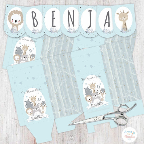 Arma tu Fiesta Nordic Animals Printable Kit with Editable Text 6