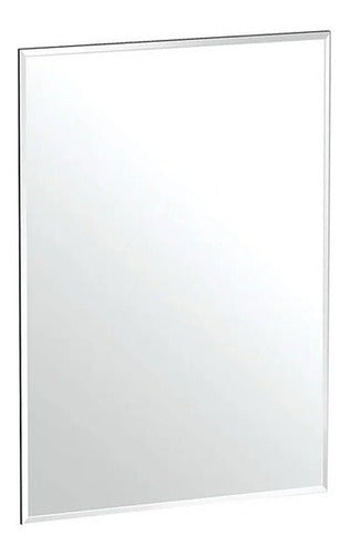 Square Mirror 70 x 70 cm Glass with Beveled Edges Bathroom 0