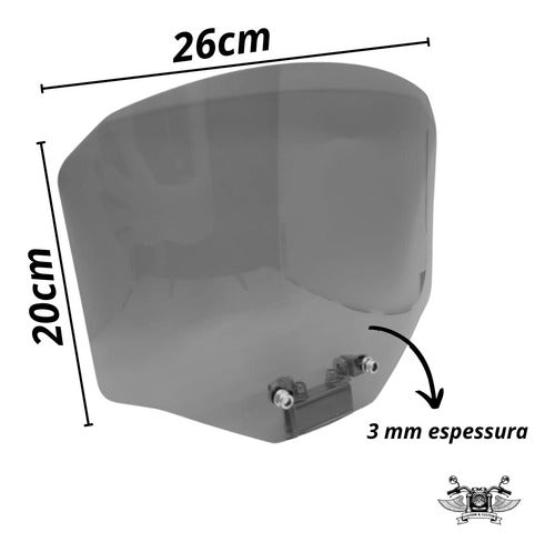 Defletor Parabrisa 20x26 Com Regulagem De Angulo - Fume 2