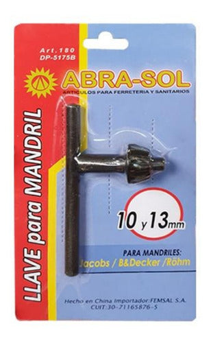 Abra-Sol Llave Mandril Tipo Jacobs 13 Mm 2