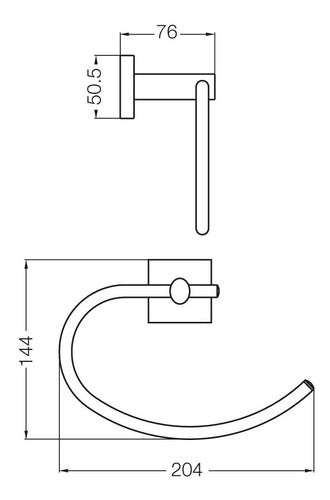 FV Toallero Aro Metal Melody 162/28 Accesorio De Baño 1