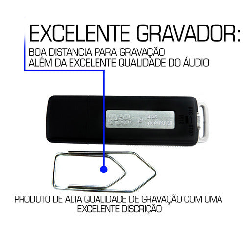 Gravador De Áudio Portátil Mini Gravadores Espião Voz Ba1 4