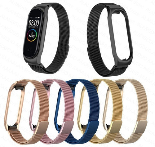 Miaband Combo of 2 Metal Bands for Xiaomi Mi Band 5 and Mi Band 6 3