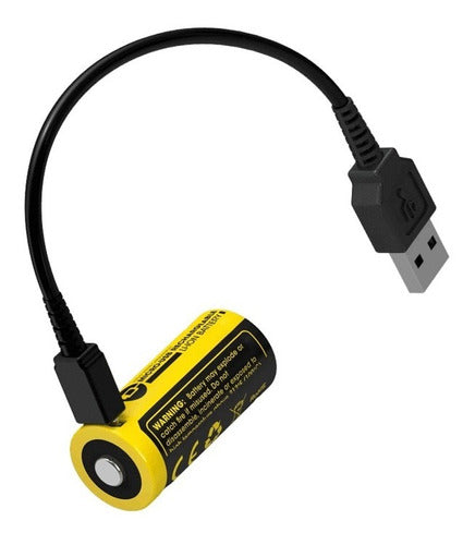 Nitecore 16340 Cr123 Recargable 650mah Con Puerto Micro Usb 1